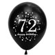 thumbnail image 2 of Globo SHUNTAI 30 cm Oro y Negro para 72.º Cumpleaños, 2 of 7