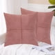 thumbnail image 5 of Paquete de 2 almohadas de cuero de 18 x 18 pulgadas, fundas de almohada decorativas de cuero sintético cosidas a mano, sofá cama, sala de estar, jardín, decoración del hogar, 5 of 5