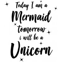 Rienda Libre Graphics - Decomural Today A Mermaid Unicorn Ws-41399