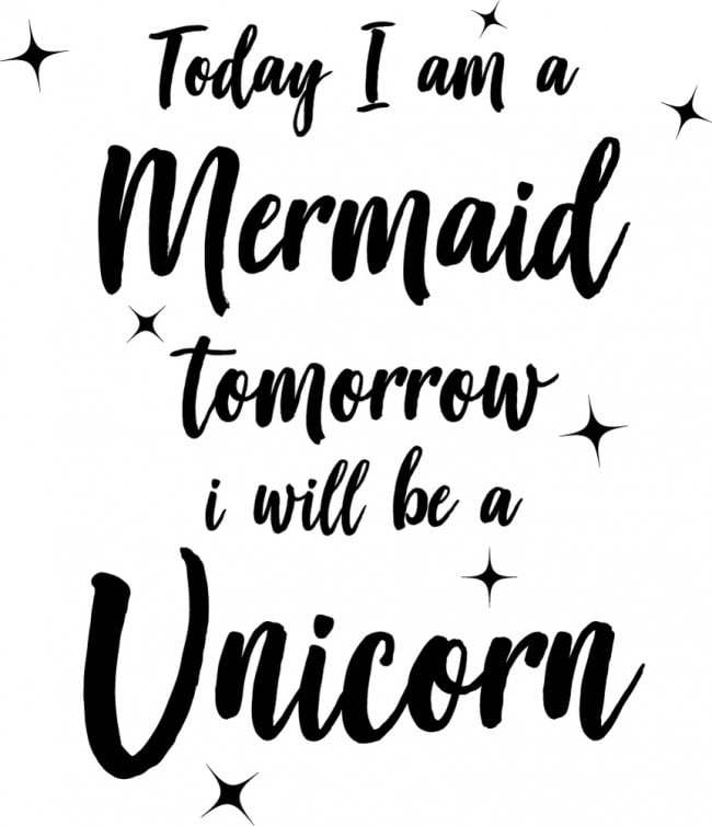 Rienda Libre Graphics - Decomural Today A Mermaid Unicorn Ws-41399