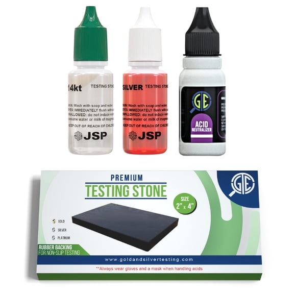 Kit de prueba GTE 5 cm x 10 cm Oro/Plata .925 .999