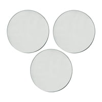 Magideal - 3 Piezas Bandeja Espejo Acrílico Placa Decorativa Tablero Reflejo Diseño Sólido Protección Fotografía Función Ornamental Adecuada Para Centros De Mesa Redondo10Cm