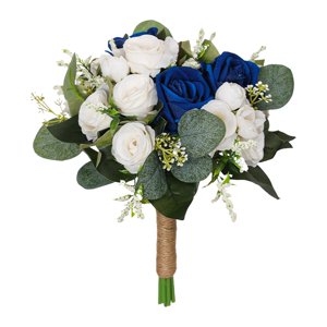 Magideal - Ramo De Boda, Flores Artificiales, Ramo De Novia Creativo, Ramo De Novia Para Decoración, Centros De Mesa De Bodas Para El Día De La Madre Azul