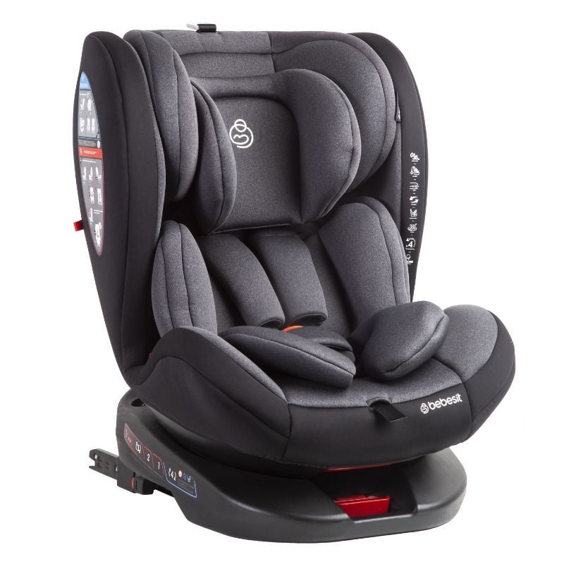 Bebesit - Silla De Auto 360 Saturn Dg Isofix Negro