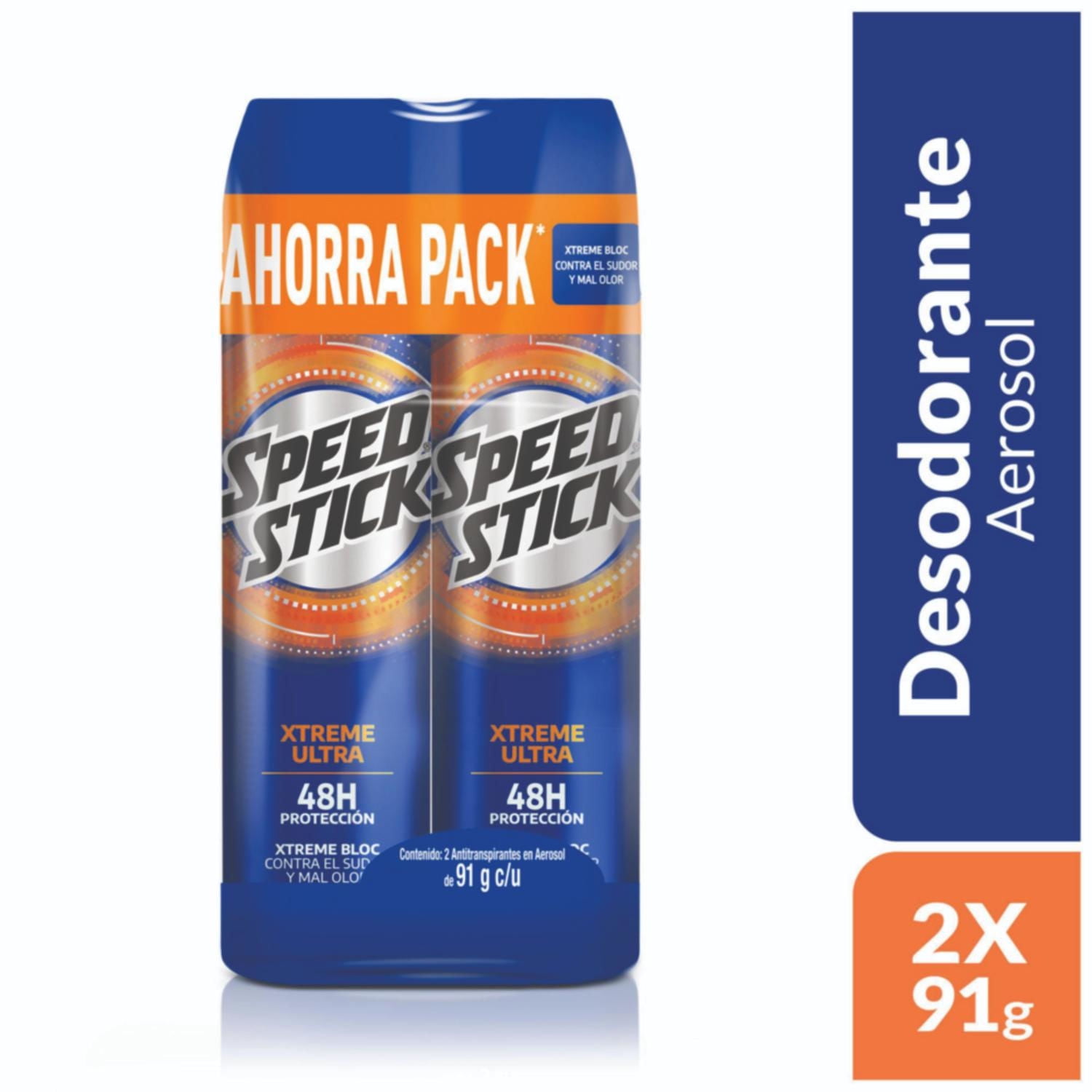 Pack Desodorante En Spray Xtreme Tech Ultra 91g C/u 1 Un Speed Stick