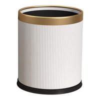 Magideal - Bote De Basura Con Tapa Abierta, Bote De Basura De Cocina, Bote De Basura Versátil, Liviano Y Rústico, Bote De Basura Para Apartamento Y Sala De Estar Blanco Puro