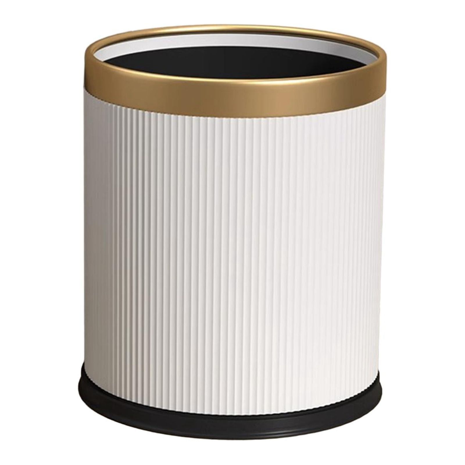 Magideal - Bote De Basura Con Tapa Abierta, Bote De Basura De Cocina, Bote De Basura Versátil, Liviano Y Rústico, Bote De Basura Para Apartamento Y Sala De Estar Blanco Puro