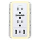thumbnail image 1 of Protector Contra Sobretensiones Sharp Power Strip USB 6 Enchufes 3 USB, 1 of 3