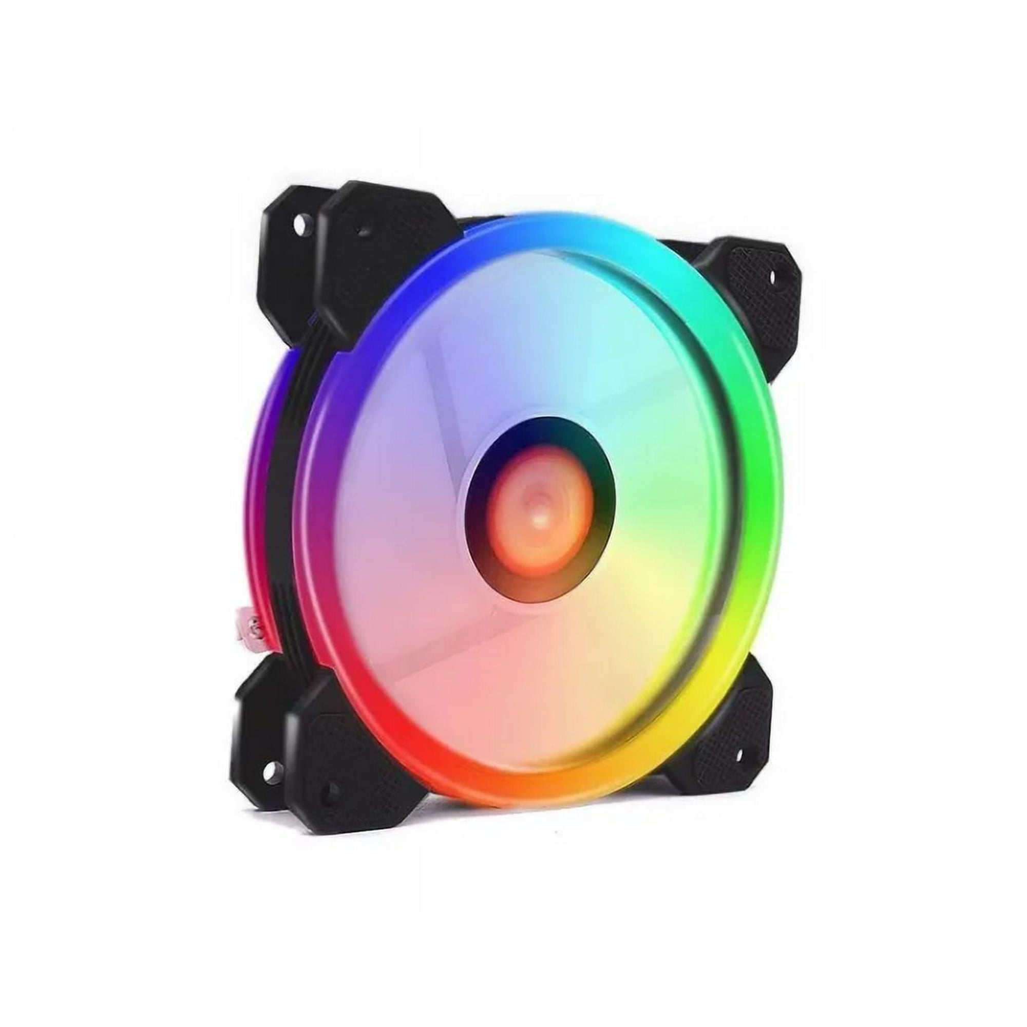 Genérico - Ventilador Cooler Pc Luz Led Rgb 12cm Multicolor