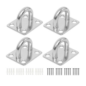 Bothyi - Almohadilla De Gancho De Montaje De Acero Inoxidable, 4 Uds., Placas De Ojo, Hebilla De Puerta De Cubierta M8