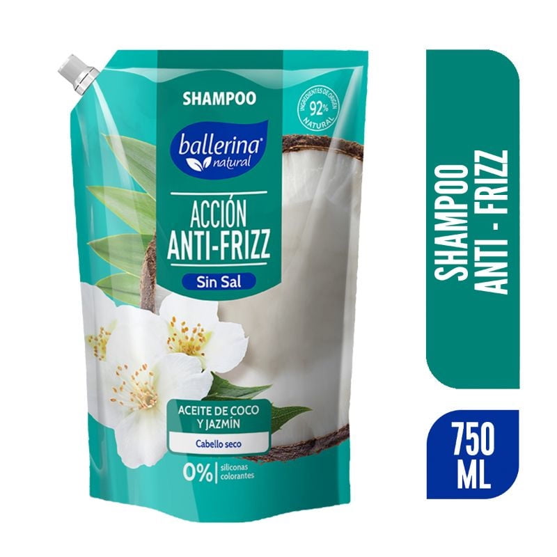 Shampoo Coco Sin Sal 750 ml Ballerina