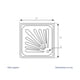thumbnail image 2 of Receptaculo acero esmaltado antideslizante 70x70 blanco, 2 of 3