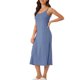 thumbnail image 4 of INSPIRE CHIC Vestido de Noche de Mujer de Rayón Suave sin Mangas con Tirantes Finos y Cuello Redondo para Primavera Verano Talla XS Azul, 4 of 6