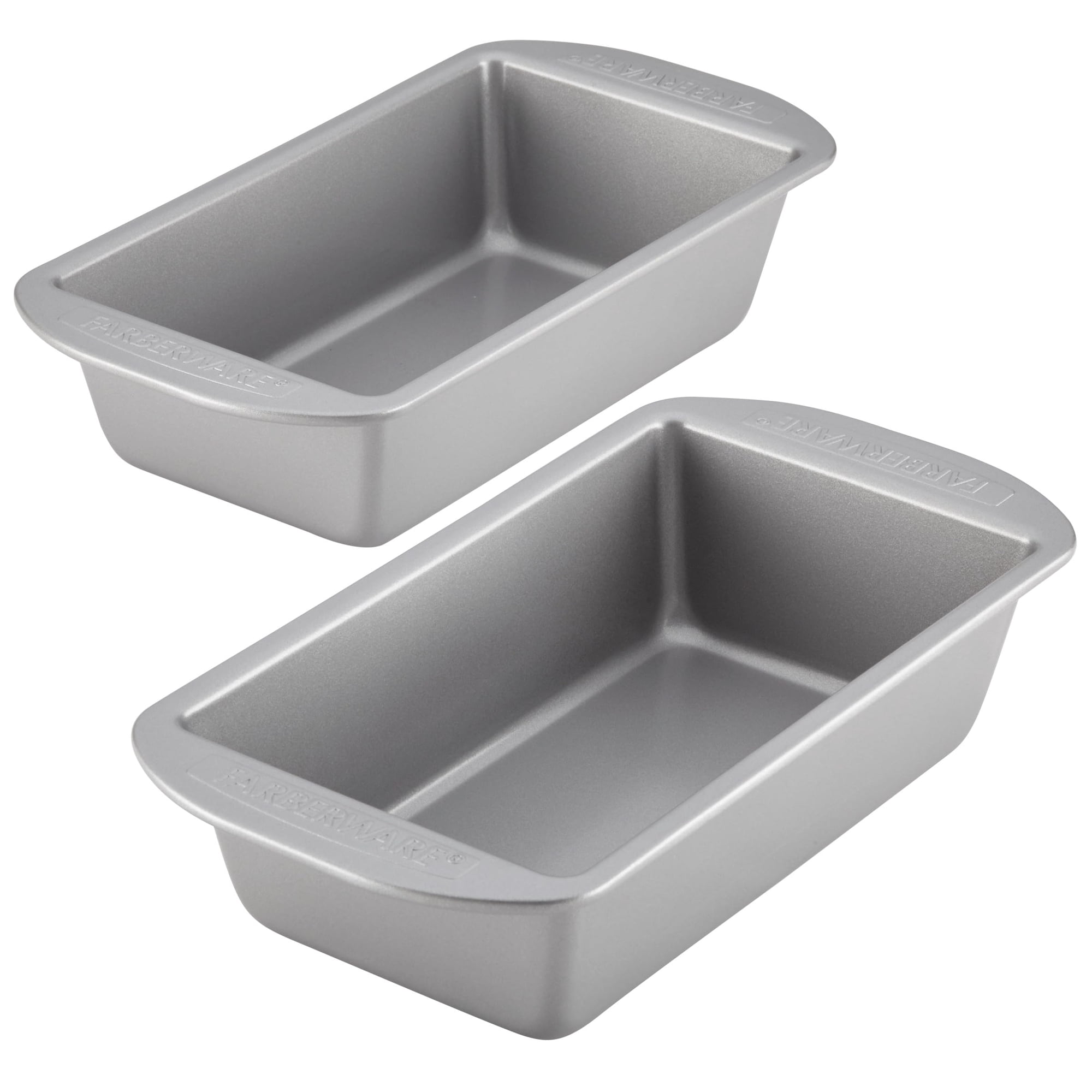 Juego De Moldes Antiadherentes Para Pastel De Carne Y Pan Bakeware Farberware, Color Gris
