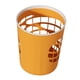 thumbnail image 3 of Bote de Basura Interior, Cesta de Papel para baño, Bote de Basura Redondo Resistente, Bote de Basura, para baño, Dormitorio, Cocina, Inodoro, lavadero naranja, 3 of 5
