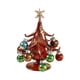 thumbnail image 5 of Figuras En Miniatura De Adornos De árbol De Navidad De Cristal Rojo Para Escritorio De Fiesta, 5 of 5