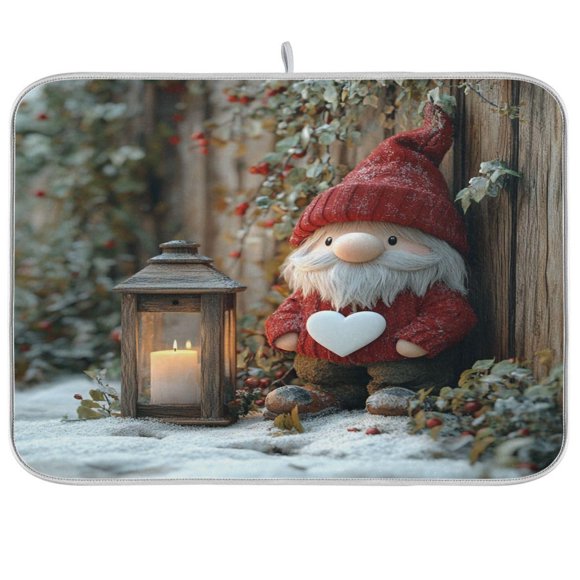 Alfombrilla para secar platos Nander Christmas Cute Gnome, 45,7 x 60,9 cm