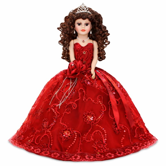 Muñeca de Quinceañera Kinnex Collections Vestido Rojo 46 cm