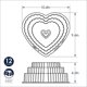thumbnail image 3 of Caramelo Bakeware Nordic Ware fundido en forma de corazón escalonado, 12 tazas, 3 of 3