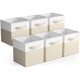 thumbnail image 1 of Cubos de Almacenamiento de Tela Sorbus Juego de 6 Beige Plegables 27 × 27 × 28 cm, 1 of 6