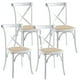 thumbnail image 1 of Pack 4 Silla Crossback Blanca | Madera Ratán | Diseño Clásico, 1 of 6