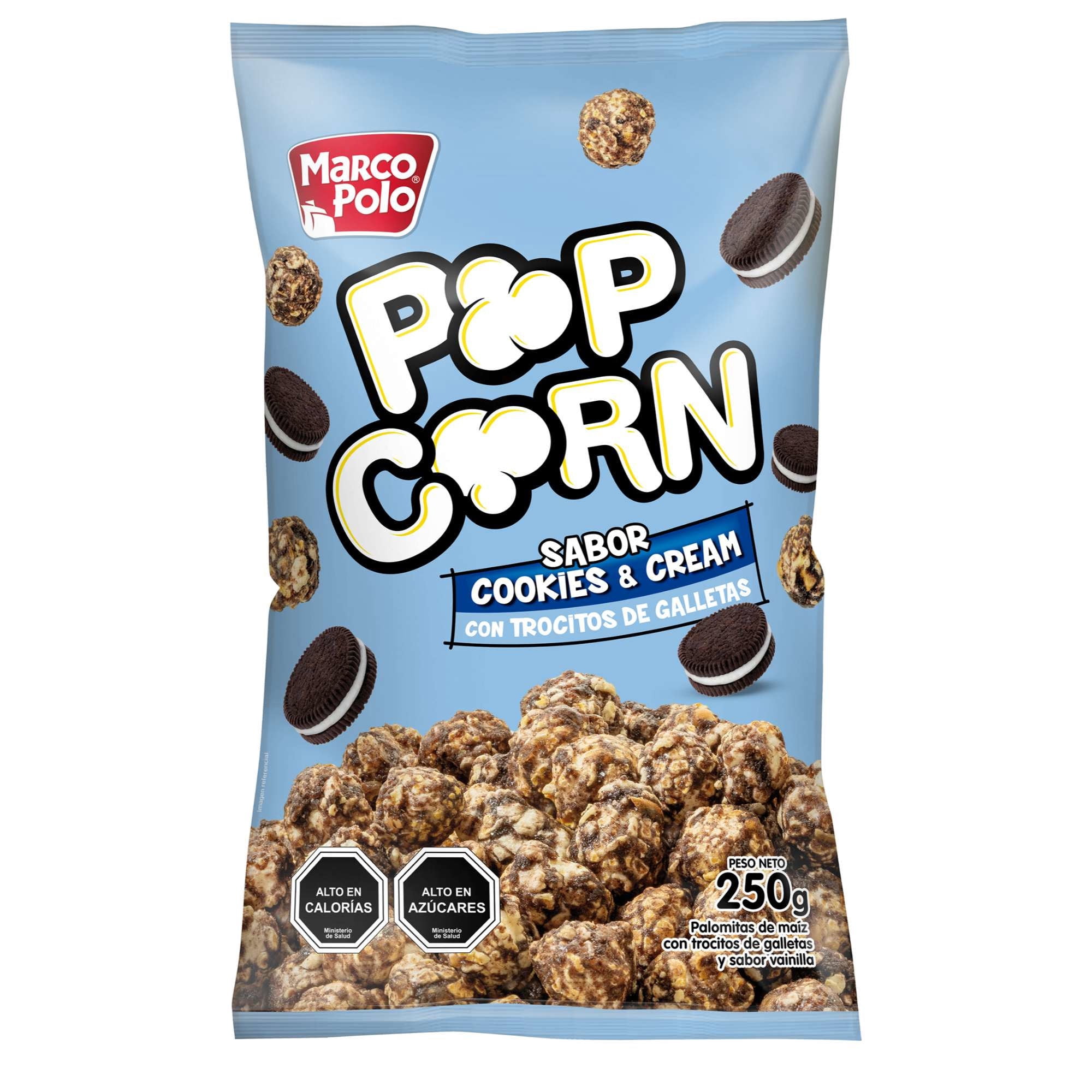 Pop Corn Cookies And Cream 250 g Marco Polo
