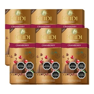Heidi - Pack 6 Tabletas De Chocolate Milkberry Cranberry 80G