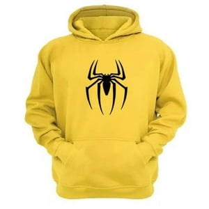 Genérico - Polerón Canguro Hombre Arácnido Amarillo Talla Xs Unisex