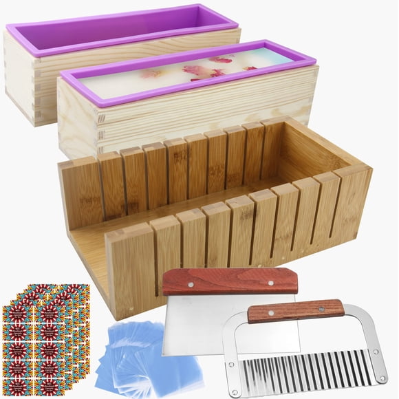 Kit Para Hacer Jabón Con Moldes De Silicona De 44 Oz Y Cortadores