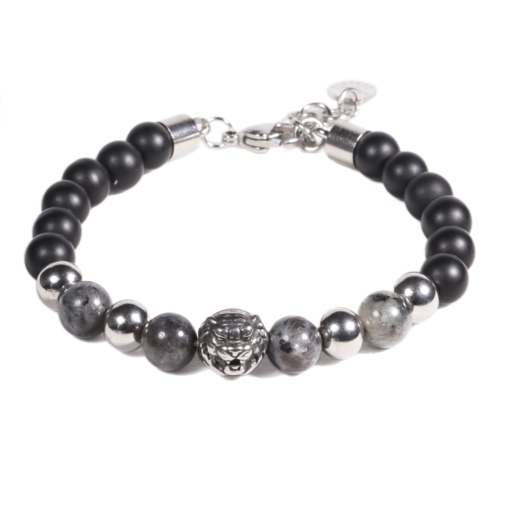 Brazalete Unisex Gino Rodinis B535 | Negro/plateado