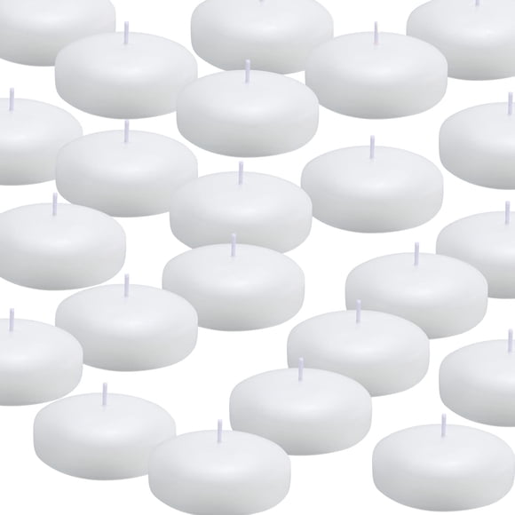 Velas flotantes Tuyai de cera blanca sin goteo (juego de 36)