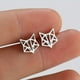 thumbnail image 5 of 1pair Cute Origami Cat Stud Earrings For Men, Stainless Steel Kitten Earings, Animal Children Accessories, 5 of 5