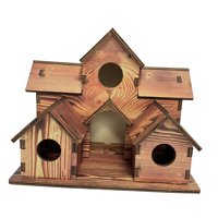 Magideal - Casa Para Pájaros De Madera, Cabaña Colgante, Patio, Jardinería, Jardín, Regalo, Casa Para Pájaros, Nido De Colibrí Para Patio, Gorriones, Petirrojos,