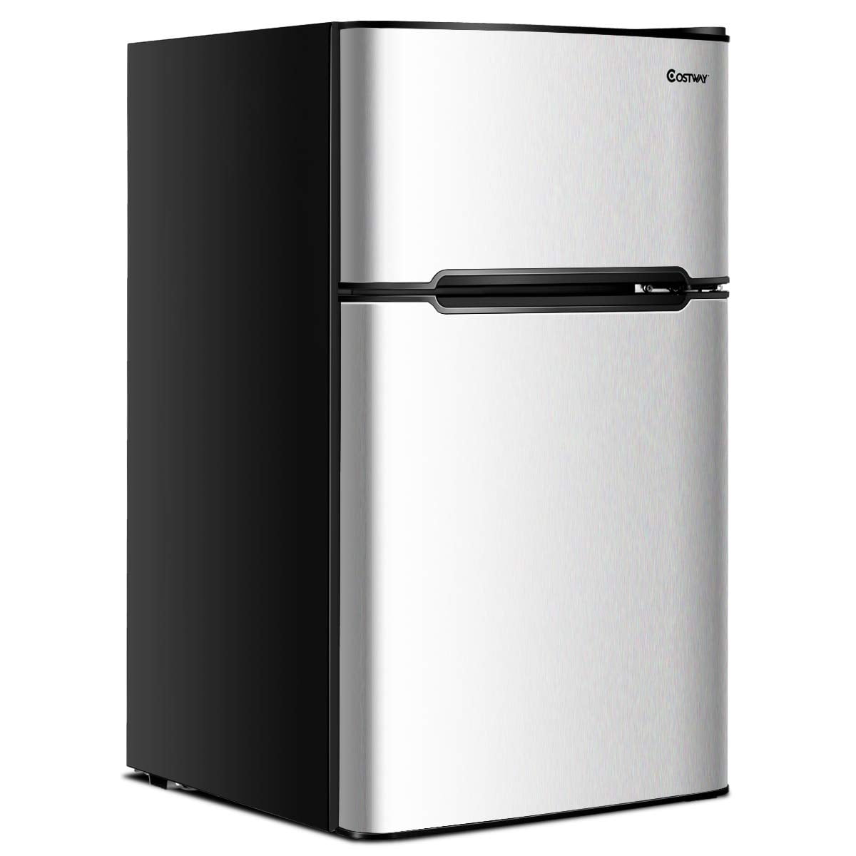 Refrigerador Costway Compact 3.2 Pies Cúbicos Gris