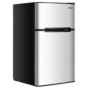 Refrigerador Costway Compact 3.2 Pies Cúbicos Gris