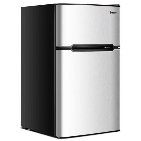 Refrigerador Costway Compact 3.2 Pies Cúbicos Gris
