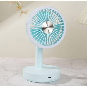 Click Ventas - Ventilador Recargable De 3 Velocidades Portátil Celeste