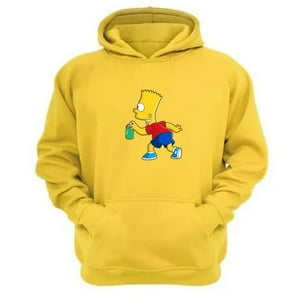 Genérico - Polerón Canguro Travieso Amarillo Dibujos Animados Amarillo Talla M Unisex