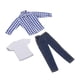 thumbnail image 2 of Ropa De Figura De Hombre A Escala 1/12, Atuendo Moderno Para Figura De 6 Pulgadas, Largo Azul, 2 of 5