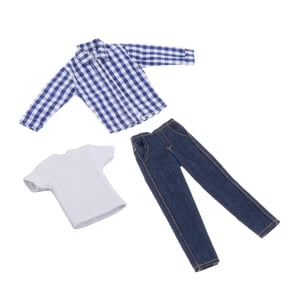 Magideal - 1/12, Ropa De Muñeca Para Hombre, Traje, Ropa En Miniatura, Accesorios De Disfraz, Figura De Acción, Ropa De Muñeca, Traje, Ropa De Figura Para Hombre Azul Largo