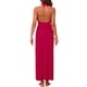 thumbnail image 3 of INSPIRE CHIC Traje de baño de 2 piezas para mujer de talla grande, parte superior con cuello halter, falda larga de playa, traje de baño, rojo vino, mediano, 3 of 5