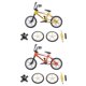 thumbnail image 3 of Juego De Juguete Modelo De Bicicleta Con Dedos Naranja + Amarillo, 3 of 5