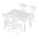 thumbnail image 1 of 5 Uds Mesa De Comedor Silla Modelo Conjunto 1:12 Casa De Mu?ecas Muebles En Miniatura Blanco, 1 of 4