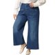 thumbnail image 1 of GRACE & GRANDEUR Jeans de Pierna Ancha de Talle Alto para Mujer de Talla Grande, Denim Lavado Elástico con Bolsillos 1X Azul Medio, 1 of 8