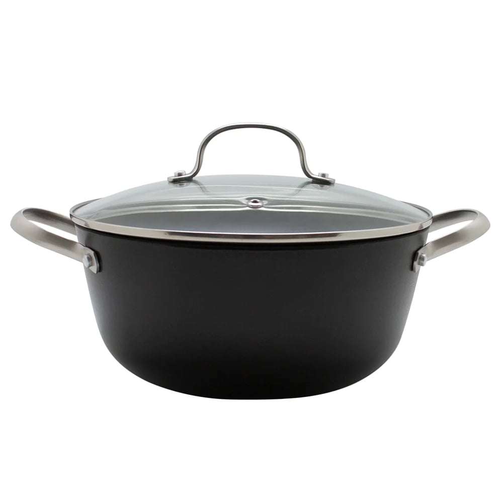 Disparo - Olla 24cm Con Tapa De Vidrio Iron Cast Honeycomb Wayu Cocina