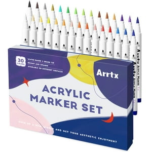 Arrtx Marcadores Acrílicos De 30 Colores 30B