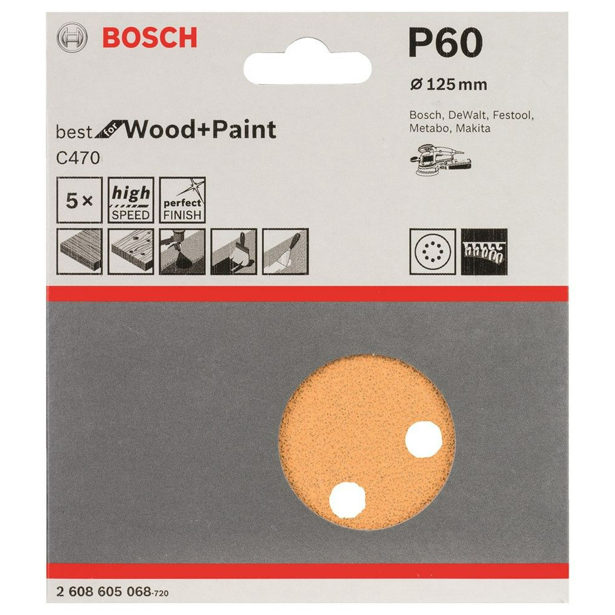 Bosch - Pack Disco De Lija C470 Best Wood&paint; 125mm G60