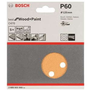 Bosch - Pack Disco De Lija C470 Best Wood&Paint; 125Mm G60