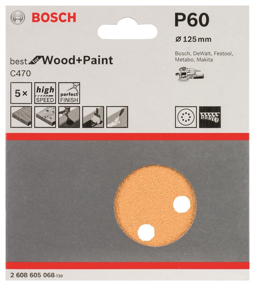 Bosch - Pack Disco De Lija C470 Best Wood&Paint; 125Mm G60