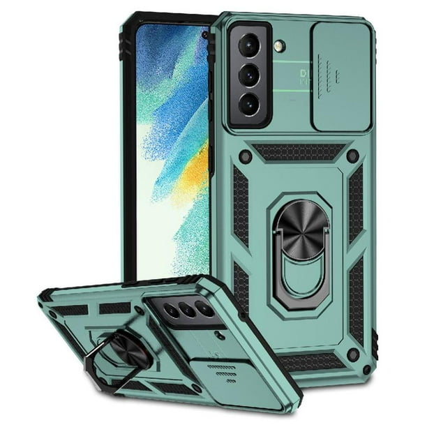 Estuche GANGXUN para Samsung Galaxy S21 FE, soporte giratorio 360°, estilo mecánico y magnético